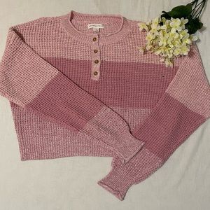 Aeropostale Cropped Sweater Striped